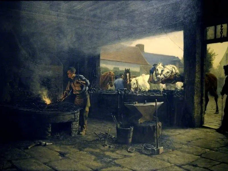 1837-Charles Edouard Frère - Fucina per la ferratura - Sheffield Galleries and Museums Trust